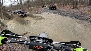 2024 KTM 300 XCW at AOAA canam Maverick turbo Raptor700r renegade 1000xmr Rock crawling and mudding [upl. by Eniarda]