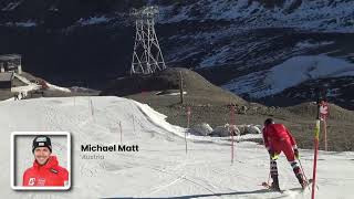 Flat start slalom Kaunertal  WC athletes Manuel Feller Michael Matt Johannes Strolz AUSTRIA [upl. by Willie]