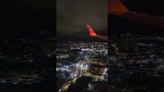 Landing in Guarulhos airport Sao Paulo Brazil at night [upl. by Korwin]