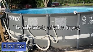 Intex 18ft X 52in Ultra Frame Pool Set Review  This pool is fantastic and will last for years [upl. by Yelloh472]