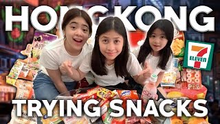 TRYING HONGKONG 7ELEVEN SNACKS  Chelseah Hilary [upl. by Kaylil]