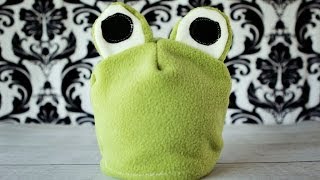 How to make a Fleece hat for boys Frog Hat [upl. by Sibeal]