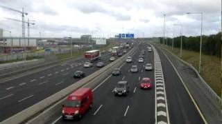 M50 motorway in Dublin from the Finglas flyover [upl. by Drusilla681]