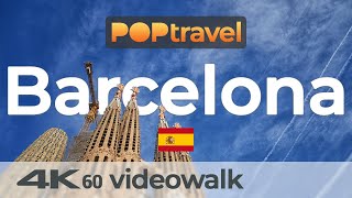 Walking in BARCELONA  Port Ramblas to Sagrada Familia  4K 60fps UHD [upl. by Garwin]