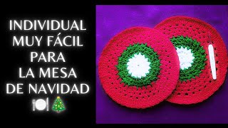 INDIVIDUALES MUY FÁCIL PARA LA MESA DE NAVIDAD 🍽️ 🎄 [upl. by Sophia120]