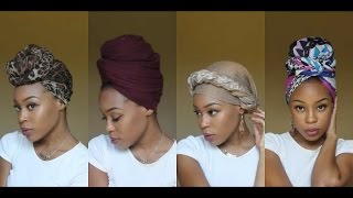 4 Quick amp EASY HeadwrapTurban Styles Short Natural Hair amp TWA Friendly [upl. by Oglesby]