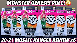 HUGE HIT🤯  202021 Panini Mosaic Basketball Retail Hanger Box Review x6 [upl. by Button]