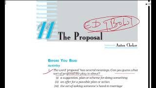 THE PROPOSAL PART 1 English class 10 cbse first flight [upl. by Piane]