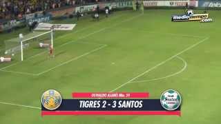 Los goles del Tigres vs Santos 2  4 [upl. by Norraa631]