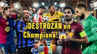 ¡GOLEADAS y DRAMAS en Champions Lewandowski Haaland y más SE LUCEN 🔥🏆 [upl. by Enirhtac392]