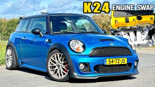 MINI R56 ❤️ Honda K24  REVIEW on AUTOBAHN [upl. by Ahseram]