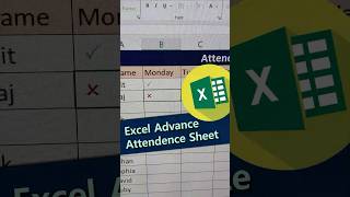 ✅ Attendance Sheet in Excel 💥 Advance Excel Trick ytshorts shorts ytviral excel computer [upl. by Limaj489]