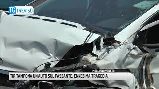 TG TREVISO 07082018  TIR TAMPONA UNAUTO SUL PASSANTE ENNESIMA TRAGEDIA [upl. by Atekan357]