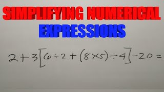 HOW TO SIMPLIFY NUMERICAL EXPRESSIONS [upl. by Halfdan]