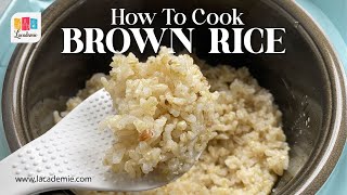 How To Cook Brown Rice In A Rice Cooker Recipe [upl. by Channa]