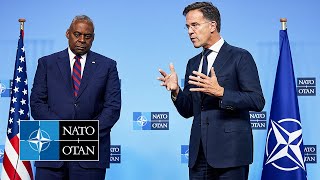 NATO Secretary General with 🇺🇸 US Secretary of Defense Lloyd J Austin III 17 OCT 2024 [upl. by Alvy861]