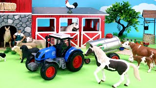 Farmyard and Horse Stable Diorama Scenery Sets with Animal Figurines [upl. by Sacrod]