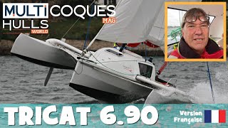 Tricat 690 trimaran  Essai en exclusivité par forte brise  Multicoques Mag [upl. by Jade459]