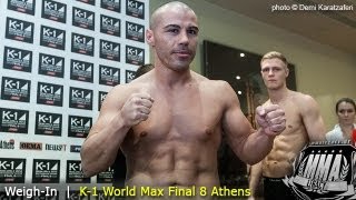 Ζύγιση  Weighin K1 World Max 2012 Final 8 Athens [upl. by Aizat14]