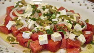 INSALATA DI ANGURIA e FETA  ricetta SUPER LIGHT veloce e gustosa [upl. by Maibach]