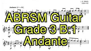 Abrsm Guitar Grade 3 B1 Andante [upl. by Nyleaj]