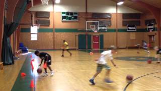 Fun Cone Drill for Basketball BallHandling [upl. by Tteragram216]