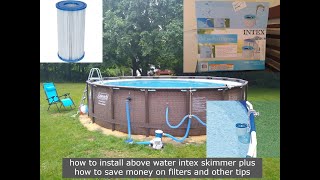 INTEX Deluxe Pool Skimmer install and tips for coleman pool [upl. by Lucinda]