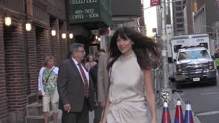 Caitriona Balfe arriving at Colbert Show [upl. by Ymeraj]