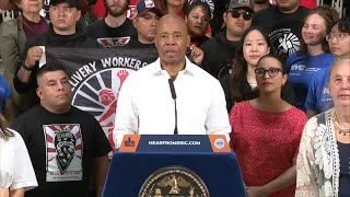 NYC food app delivery workers to receive 18 minimum wage bump [upl. by Cuttie]