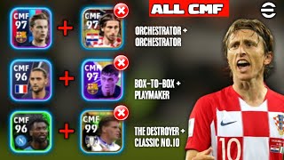 All CMF Playing Style Explained with Gameplay  Pes Efootball 2024 [upl. by Nnaaras]