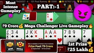 PART  2  Junglee Rummy 9 Crore Mega Challenger Live Gameplay 🔥 [upl. by Aivatnuhs]