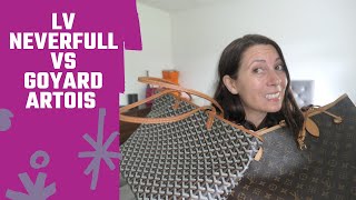 REVIEW EVERYTHING you need to know about the Goyard Artois MM vs LV Neverfull MM [upl. by Pierro]