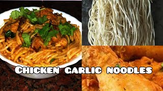 Chicken garlic noodles chicken stir fry noodles Korean style chicken hakka noodles recipe [upl. by Aronos]