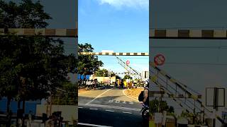 Closing of level crossing before coming train 🙂 levelcrossing close railways shyamhembram [upl. by Ness]