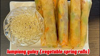 Lumpiang gulay vegetable spring rolls [upl. by Gillan709]