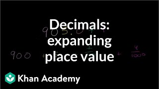 Decimals expanding out place value  Decimals  PreAlgebra  Khan Academy [upl. by Osbourne]