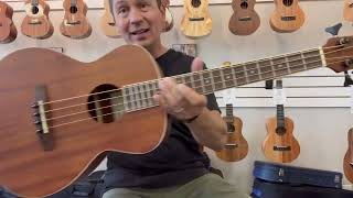 Lanikai MAEBU AcousticElectric Bass DemoReview at Aloha City Ukes [upl. by Akeemaj463]