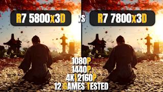 AMD Ryzen 7 5800x3D vs Ryzen 7 7800x3D  1080P 1440P 4K  Mega Comparison  4070 Ti Super [upl. by Nolyk]