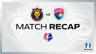 FULL HIGHLIGHTS  Utah Royals FC vs San Diego Wave FC [upl. by Orelee]