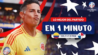 LO MEJOR DE COLOMBIA 50 PANAMÁ EN 1 MINUTO  CONMEBOL COPA AMÉRICA USA 2024™ [upl. by Hait]