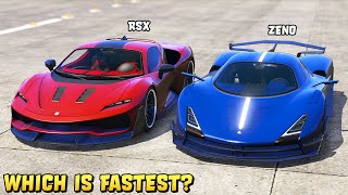 GTA 5  OVERFLOD ZENO vs ITALI RSX  Which is Fastest [upl. by Ahsac]