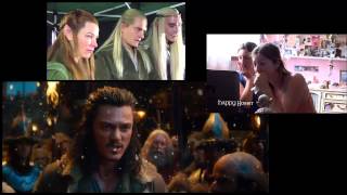 Happy Elves Watching Happy Hobbit Fans Watching Desolation Of Smaug Trailer [upl. by Yttam163]