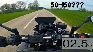 Acceleration Test 50150kmh  YAMAHA MT10 2023 stock [upl. by Annissa]