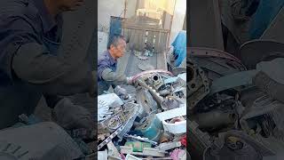 Automobile scrap metal parts recycling process [upl. by Aernda]