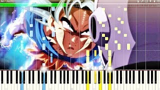 Dragon Ball Super OST  Ultra Instinct Clash of Gods  Piano Tutorial [upl. by Gagnon]