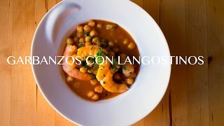 GARBANZOS CON LANGOSTINOS Y PIPARRAS RECETA GRABADA CON UNA GO PRO [upl. by Aeiram260]