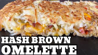 Hashbrown Omelette on the Blackstone Griddle  HIGHLY Requested Breakfast Recipe [upl. by Herzberg244]