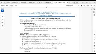 IFRS 15  REVENUE FROM CONTRACTS WITH CUSTOMERS PART 1 education accounting ifrs ias [upl. by Akisey]