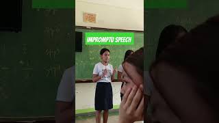 IMPROMPTU SPEECH Senior High School impromptuspeaking impromptu [upl. by Notnad229]