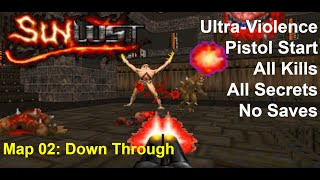 Doom II Sunlust Map 2 Downthrough UltraViolence 100 [upl. by Ylrebnik]